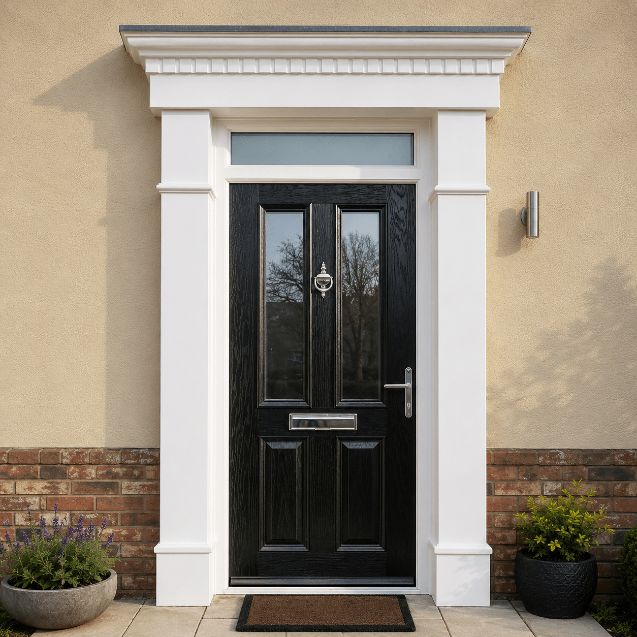 2340mm GRP Edwardian Flat Top & Pillar Door Surround Image